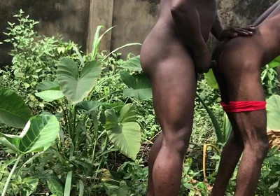 Threesome Hot Blowjob Ass Rimming Ass Fuck in Open Farm Land