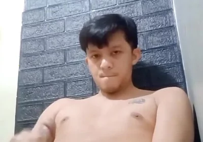 Horny Asian Twink Works His Hard Cock Until He Cums