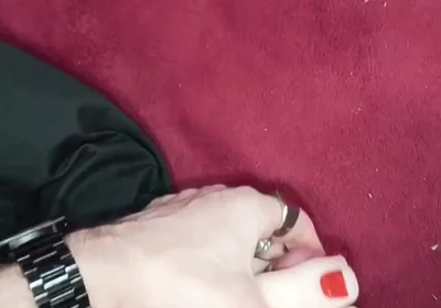 Red Nails Foot Fetish