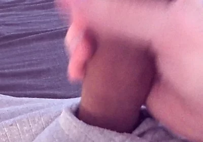 Watching Porn Leads to Noisy Cumshot After Quick Horny Wank