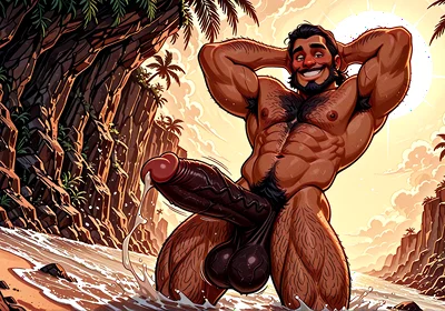 Beach Hunks Showing Erections