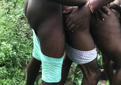 Outdoor Christmas Sex Threesome