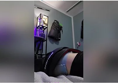 Hockey Jock Grinds & Cums In Pullup (diaper)