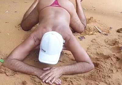 Ladysilva Hot Ass on the Beach in Sexy Panties