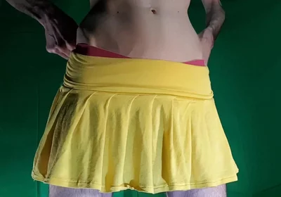 Yellow Miniskirt with Yellow Shorts