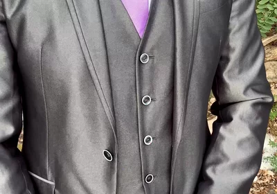 Public Outdoor Masturbation in a Shiny Suit