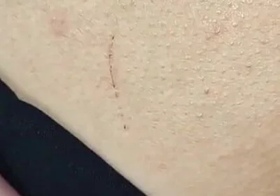 A Transvestite's Big Dick Let Him Fuck His Hole in Tights and a Skirt Covered in Cum