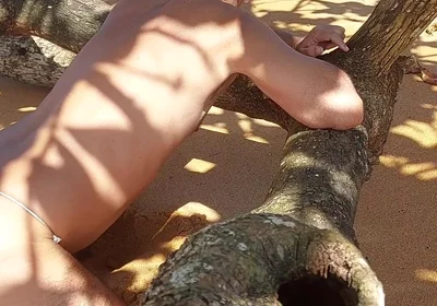 Ladysilva Crossdresser in Sexy Panties on the Beach