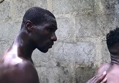Outdoors Sex Muscular African Top Guy Demolish a Poor Bottom Asshole Inside Bush