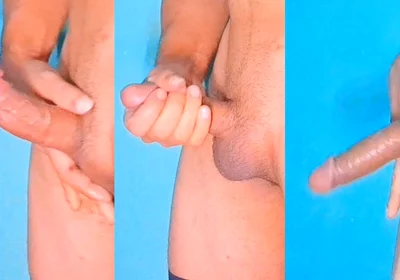 Cute Boy Masturbating and Playing with Big Dick, Solo Indian Guy