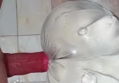 Horny Anal Masturbation Alone in the Bathroom - Real Toy Play