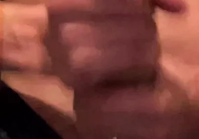 Skinny Guy Uses Both Hands to Stroke His Thick Dick and Drip Cum