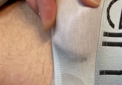 Frenulum Orgasm and Cum by Rubbing My Dick Through My Briefs