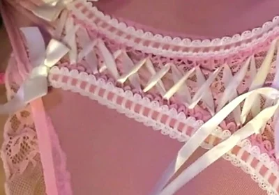 Crossdresser Cdmichelle Wearing Pink Lingerie Jacking off
