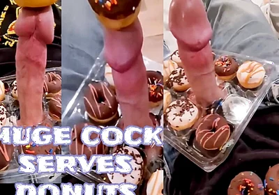 Big Cock Serves Donuts with Extra Frosting