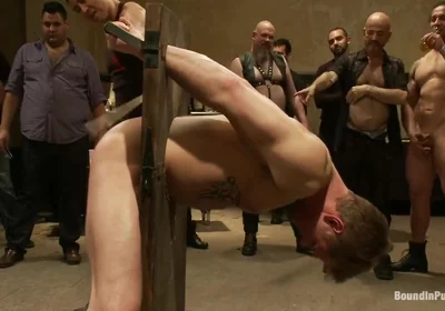 Bound And Suspended Upside Down While Roughly Fucked With Tantric Fitness, Will Swagger And Allen Silver