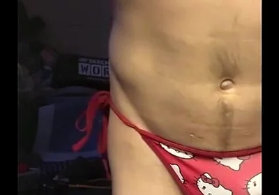 Cdmichelle Wearing Red Hello Kitty Bikini Swimsuit