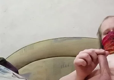 Fat Sissy Milking His Small Cock