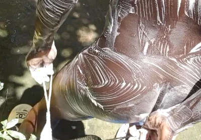 Heavy Wet and Slippery Huge Black Cock Wants to Cum on the Floor