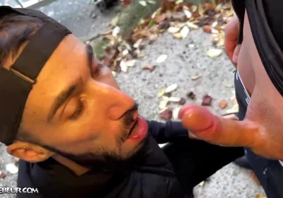 Big french cock sucking face cum load