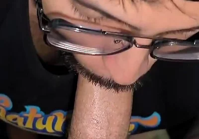 Kneeling & Horny Sniffing My Boyfriend’s Bulge Till I Cum on His Cock & Swallow Both Loads