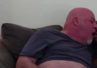 Caught by Neighbor! Jerking BBC Gets a Surprise When Neighbor Stops Over!