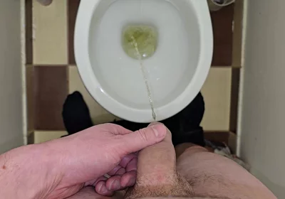 Pissing to the Toilet