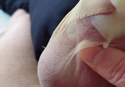 The Stocking, My Penis and Its Cum