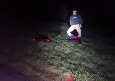 I Strip and Jerk off Outside at Night