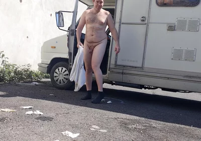 All Naked in Street