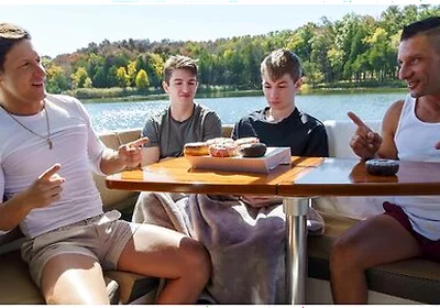 Stepdads Jax Thirio & Dalton Riley Take Turns Pounding Their Twink Stepsons On A Boat