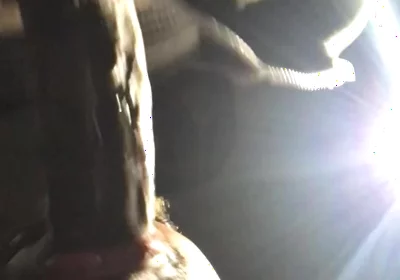BBC Worship at Night: Risky Public Blowjob & Throat Fuck