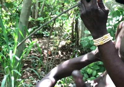 Outdoor Threessome Fuck Inside the Bush