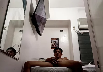 Filipino Twink Jerks His Throbbing Cock in Hotel 2