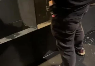 Boy Enters the Clubs Toilets and Catch a Guy Ready to Pee