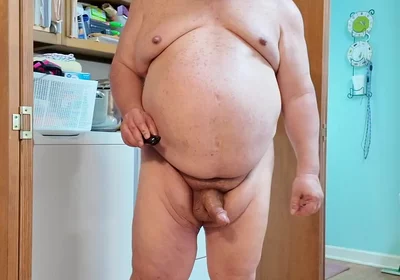 Big Bear Man Bates in the Laundry Room