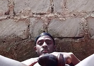 Twink with a Big Black Dick Jerks off in a Hot Vedio Out in Public as Neighbours Watch