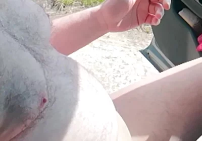 Outdoor Break in Pantyhose on the Dirt Road