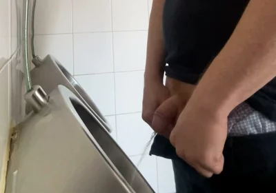 Watching on a Redhead Guy in a Toilet