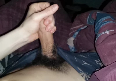 A Strong Erection at Night and a Little Masturbation!