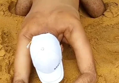 Ladysilva Compilation on Naked Beach Showing off Her Tanned Ass with Sexy Mark
