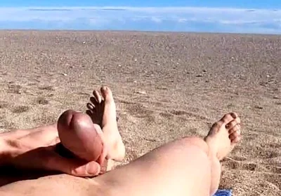 Cumming on the Beach and Getting Seen