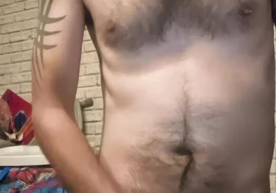 Big Dick Wanking and Smoking Topless