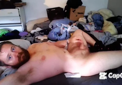 Masturbating