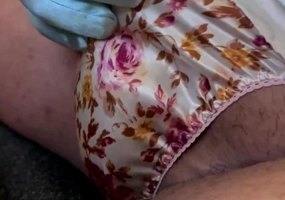 Satin Rose Sissy Thong Bulge Play