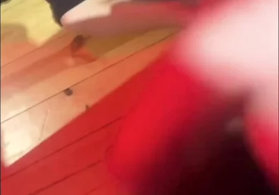 Amateur Boy Pissing in a Glass Held in His Friend's Mouth
