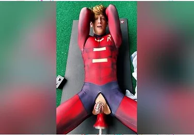 Halloween Costume Twink Super Hero Cosplay Porn Compilation