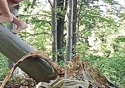 Hardcore Outdoor: Rough Handjob in Fresh Air