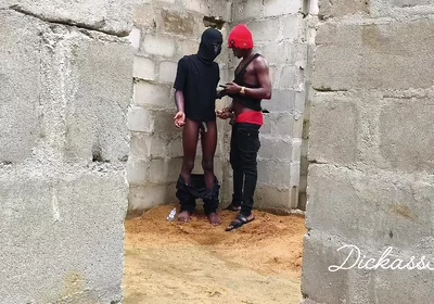 Ebony Slime Waist Got Smashed on the Wall of an Uncompleted Building Doggy