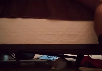 Amazing Anal Penetration on Sex Toy on Edge of Bed